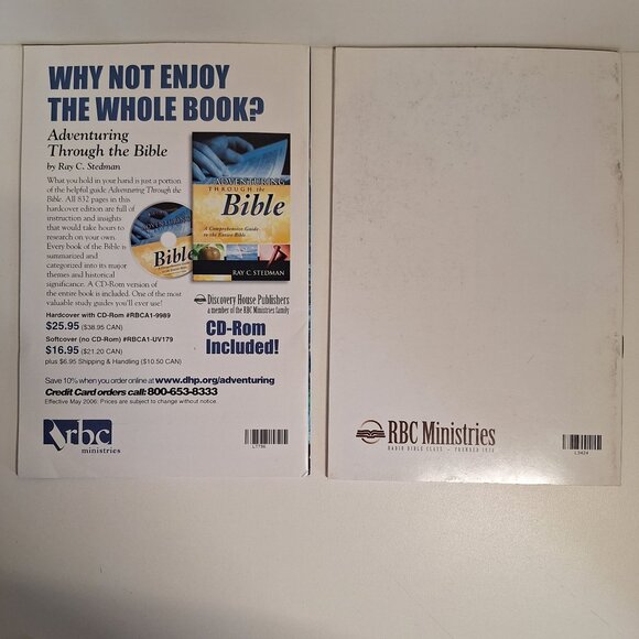 4 Adventuring Through The bible Ray Stedman Study Guides RBC Ministries Book Lot - Picture 3 of 7